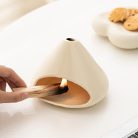 Porte-palo Santo et brûleur d'encens Mini cheminée en céramique avec brûleur de sauge en forme de cône Diffuseur d'aromathérapie en bois sacré