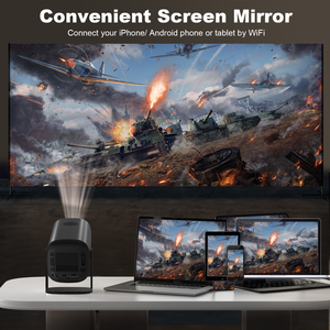 Projecteur 4K portable numérique LED sans fil WiFi 6 pour cinéma maison, mini LCD natif 720P, compatible <span class=keywords><strong>Android</strong></span> 14, pour l'extérieur, vente en gros - Product Image 6