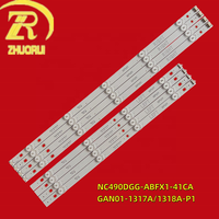 Fabricante de tiras de luces LED para TV ZR-442, 49UJ6300-CA para NC490DGG-ABFX1-41CA, tiras de retroiluminación LED GAN01-1317A/1318A-P1