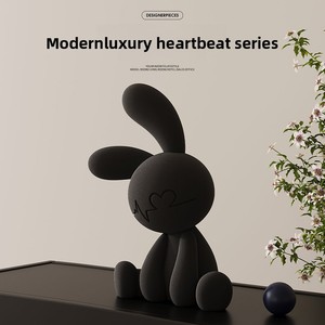 Decorazione per la Casa in Resina con Motivo a Cuore di Coniglio, Carina e Semplice, per Cameretta dei Bambini, Ufficio, Soggiorno - Product Image 3