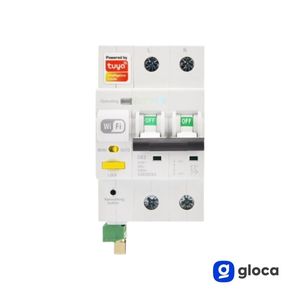 Disjoncteur intelligent Wi-Fi Gloca 2P 63A 220V avec contrôle via l'application Tuya, compteur d'énergie, utilisation universelle, conception en plastique - Product Image 4