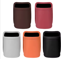 Boîte de rangement latérale pour siège de voiture en cuir de luxe avec porte-gobelet et 1 à 3 compartiments