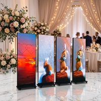 Écran d'affichage LED portable d'intérieur sur pied avec hauteur réglable, contrôle numérique WIFI USB