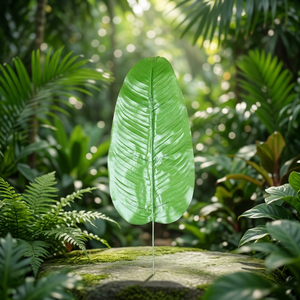 Flor Artificial Hecha a Mano con Hoja de Plástico de 64 cm, Flor Decorativa para el Año Nuevo Chino, Uso en Interiores, Modelo AFF-Leaf-136 - Product Image 2