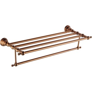 Porte-serviettes mural simple de style européen-américain en or rose PVD, à barre simple/double, haut de gamme, minimaliste, rétro, pour salle de bain - Product Image 2