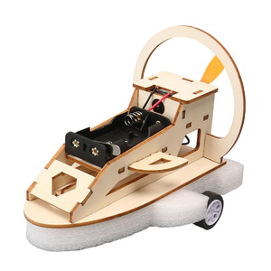 OKYN-G9181 Kit Científico de Hovercraft Eléctrico de Madera DIY, Juguete STEM con Amortiguación de Aire para Niños, Aprendizaje en Casa y Escuela - Product Image 1
