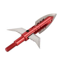 OEM 6 pièces 85 grains en acier inoxydable et aluminium rouge, pointe de flèche mécanique à 2 lames de haute qualité pour la chasse