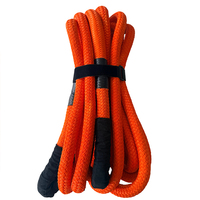 Corde cinétique de 32 mm avec sac de rangement, orange, double tressage en nylon, sangle de remorquage robuste, utilisation agricole et industrielle, corde de récupération cinétique