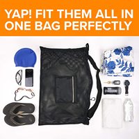 Sac de sport en polyester imperméable à grande maille avec cordon de serrage Gelory, idéal pour la natation, la gym et la plage, avec poches – Meilleure vente