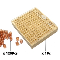 Kit d'élevage de reines d'abeilles, outils d'apiculture, 1 cellule royale brune et 120 coupelles de cellules royales brunes