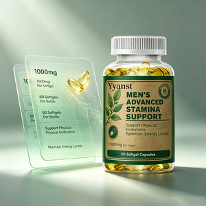 Capsules molles Stamina 1000mg pour hommes, 60 unités, soutien à l'endurance physique, style de vie actif, complément sportif quotidien pour hommes - Product Image 3
