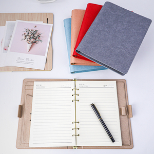 Multifunctional A5 Notebooks PU Leather Cover Loose-leaf Hardcover for School & Business Meetings Stylish Office Gift Notepad - Product Image 2