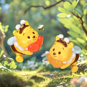 Adorables adornos magnéticos <span class=keywords><strong>de</strong></span> oso congelado y miel lindas calcomanías <span class=keywords><strong>de</strong></span> mantequilla <span class=keywords><strong>de</strong></span> escritorio; Pooop Looking Honey Bag al por mayor - Product Image 2