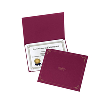 Cubierta para Certificado de Diploma de 9 1/2"*12" con Relieve en Dorado y Papel Metálico