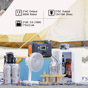 110V 220V Portable Solar <b>Generator</b> 200W 300W 600W 1200W Energy System Kit for Home <b>Camping</b> Phone Laptop Fan TV E200 Portable Sol - Product Image 1