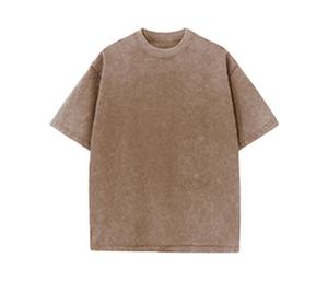 MT2692 Fabricant de vêtements de Guangzhou Cusotom Heavyweight 300 Gsm 100% T-shirts surdimensionnés en coton lavés à l'acide pour hommes - Product Image 4