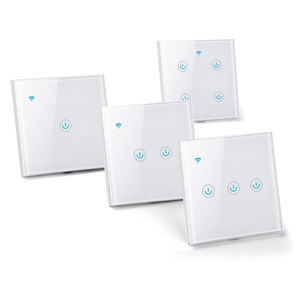 WiFi Smart <b>Switch</b> EU Light Wall <b>Touch</b> <b>Switch</b> 220V Need Neutral Wire Tuya Smart Life Work with Alexa Google Home 1/2/3/4 Gang - Product Image 1