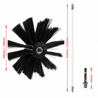 Kit de brosses de nettoyage de cheminée robustes et extensibles avec adaptateur de perceuse à tige flexible pour le nettoyage des conduites de poêle et des dépôts de suie