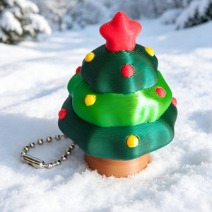 3D Printed <b>Christmas</b> <b>Tree</b> Stress Relief Toy <b>Mini</b> Button Clicker Keychain Creative Stress-Relief <b>Christmas</b> Gift - Product Image 5