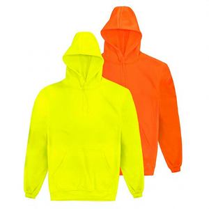 Wholesale Men's Zipper Hoodie Custom <b>Fleece</b> Hi-<b>vis</b> Reflective Waterproof Safety Work-wear Customized Logo EN ISO 20471 Class 1 - Product Image 1