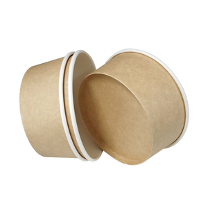 De alta calidad de <span class=keywords><strong>papas</strong></span> fritas tazón de papel marrón Kraft tazón de papel con tapa - Product Image 4