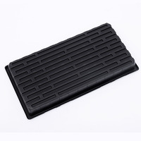 Plateaux de pépinière en plastique épais rectangulaire noir Pot à viande pour utilisation de jardin plaque de semis germes et assiette de légumes plateau de semis de graines