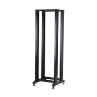 Armoire serveur ouverte SY Brand 42U en acier laminé à froid SPCC, quatre poteaux, roues, divers accessoires optionnels pour le réseau