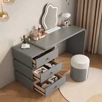 Coiffeuse de chambre à coucher Offre Spéciale avec miroir Ensemble de table de maquillage en cuir Coiffeuse moderne nouveau design Coiffeuse de haute qualité avec placard