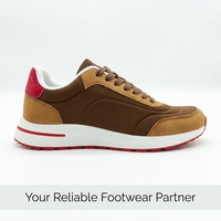 Chaussures de course transfrontalières pour hommes, style tendance, à lacets, semelle épaisse, en tissu PU respirant, chaussures de sport décontractées