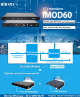 Modulador IPTV 3 en 1 IMOD, compatible con protocolos IP, UDP, RTP, HLS, HTTP, SRT, RTMP, RTSP, modulador QAM RF DVB-C de 16 canales
