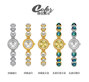 BS-FA1805 นาฬิกาผู้หญิงหินตาเสือธรรมชาติแฟชั่นนาฬิกาควอทซ์สีทองย้อนยุค - Product Image 6