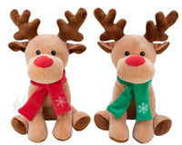 Fabricant de jouets en peluche en polyester, souvenirs, animaux en peluche, rennes, cadeaux de Noël, conception d'échantillons OEM ODM acceptée