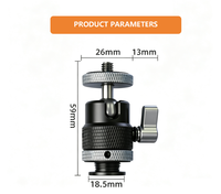 Rotule de trépied légère en métal à griffe froide 88285, rotative à 360°, compatible Arca, 1/4"-20, en alliage d'aluminium, logo laser