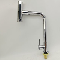 Robinet d'évier de cuisine en acier inoxydable 304 le mieux noté - Robinet mural à eau froide simple pour usage domestique et commercial