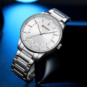 Montres à quartz décontractées CURREN 8430 pour hommes, marque de luxe, bracelet en acier inoxydable, montres-bracelets à quartz simples pour affaires - Product Image 4