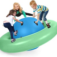 Jeu d'équilibre gonflable pour équipe en plein air avec poignées de sécurité