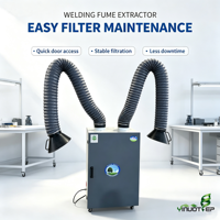 Extracteur de fumée industriel à double bras de 2,2 kW avec aspiration haute flexibilité