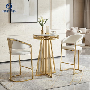 Personalizado europeo de forma redonda de lujo de la boda de oro Ss muebles decorados MDF <span class=keywords><strong>pasteles</strong></span> soporte y dulce mesa de postre para cumpleaños - Product Image 4