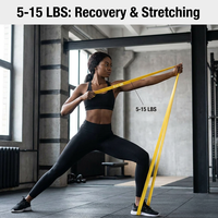 Ensemble de bandes d'exercice épaisses en latex naturel pour assistance aux tractions, boucles robustes de 5 à 125 LBS pour la musculation et le renforcement progressif en salle de sport