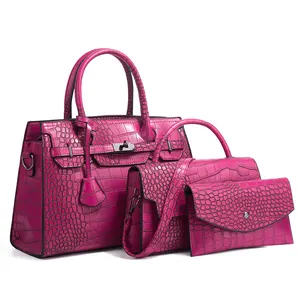 Crocodile Fashion Embossed Leather Women's Tote Handbag Wholesale Designer Luxury Pu Ladies Handbags Womensleather Bags