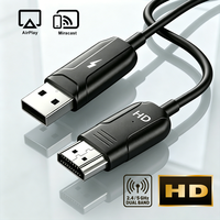 Kabelloses Sender-Empfänger-Set für Kabel-TV/Projektor 4K1080P HD Video-Streaming Audio-Übertragung 30M Reichweite Stecker aus Kunststoff