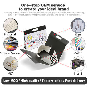 Boîte pliante triangulaire Eco Friemdly avec poignée Boîte cadeau en carton noir Boîtes magnétiques à motifs personnalisés estampage à chaud pour cadeau - Product Image 6