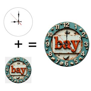 Round Wooden Wall <b>Clock</b> 25x25Cm Silent Non Ticking Hotel Restaurant Decor <b>Clock</b> - Product Image 6