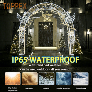 Arche géante en forme de cœur 3D avec motif lumineux LED, étanche IP65 pour l'extérieur, pour la cérémonie de la fête des mères, l'entrée, la décoration d'événements romantiques - Product Image 4