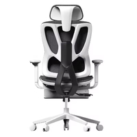 Chaise de bureau ergonomique de luxe moderne à dossier haut, pivotante, en métal durable, avec base à cinq étoiles, réglable en hauteur et coussin en maille