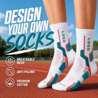 Chaussettes de sport professionnelles personnalisées avec logo, chaussettes de sport à coussinets doux pour la performance en entraînement
