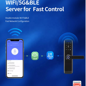 Unitk thông minh airbnb tuya Wifi smartlock TT khóa ứng dụng vân tay khóa cửa thông minh - Product Image 4