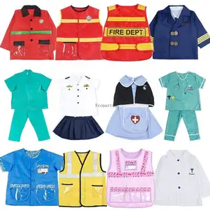 Drop Ship Kids Community Helper Dress Up Set Doctor Nurse Chef bomberos Piloto Juego de rol Disfraces de carrera para niños Dress up