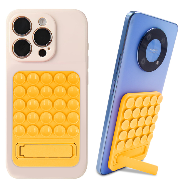 Phone Case Adhesive Mount Cellphone mobile phone grip Accessory Silicone Suction mobile phone holder with foldable holder