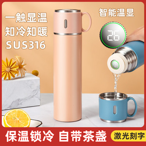 Stainless Steel Thermos Mug 420Ml 580Ml Double Wall Insulated For Office Travel Drinking Water With Handle - Product Image 2